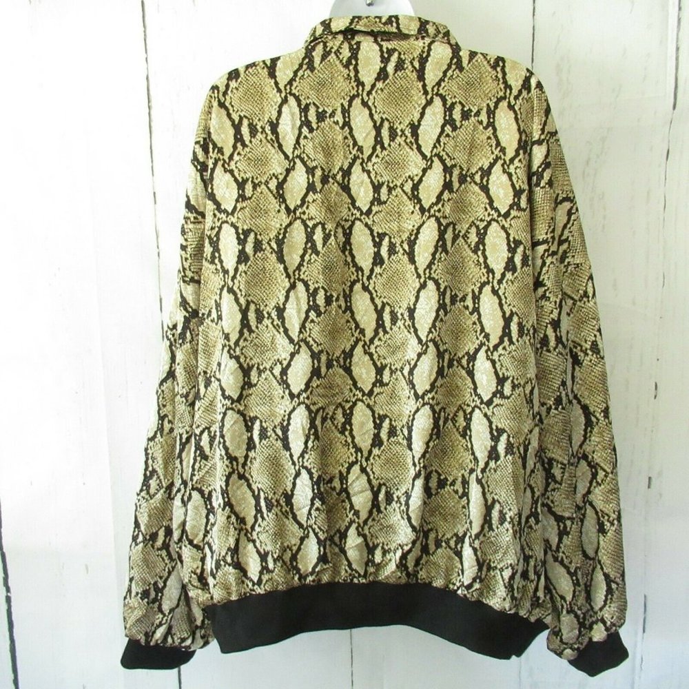 Missguided Oversized Bomber Jacket Python Snake - image 4